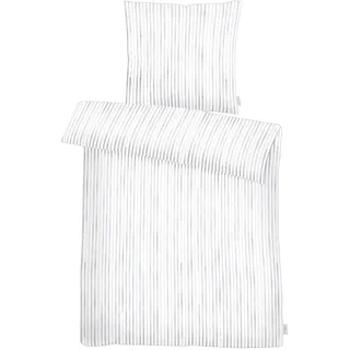 Apelt Mako-Satin Bettwäsche Sky 160x210 cm + 65x100 cm | grau - grau