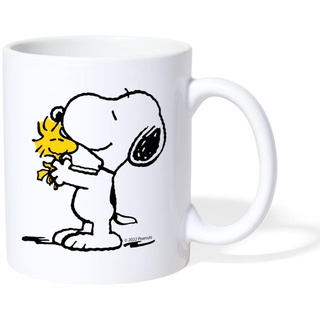 Spreadshirt Peanuts Snoopy Und Woodstock Beste Freunde Tasse, One size, weiß