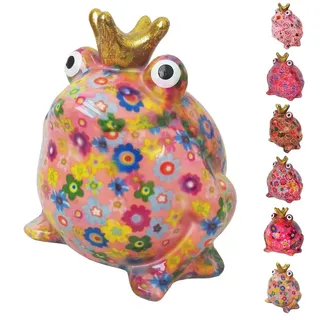 netproshop Spardose Frosch Pink Serie aus Keramik Pomme Pidou, Auswahl:Frosch/Pink/Blumen