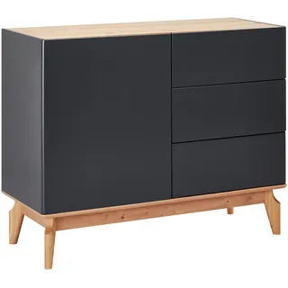 Sideboard Fosco Grau/Eichefarben Echtholz