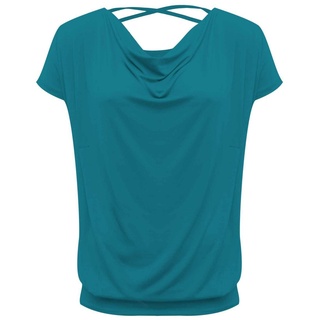 Yogistar Yoga & Relax Shirt Yoga Shirt Flowing Batwing (1-tlg) Stylish und bequem: hochwertiges Top mit Fledermausärmeln. grün M