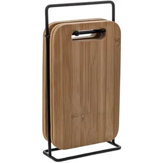 5five simply smart Bambus-Schneidebretter 4-tlg. Metall 4 Stück  onesize Braun