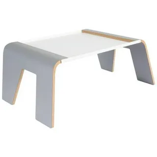 Tojo Betttisch, Grau, Weiß, Buche, Holz, Metall, Buche, Schichtholz, rechteckig, eckig, Wange, 37x24x65 cm, Tischkultur & Servieren, Tabletts
