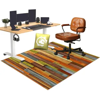 Bodenschutzmatte Bürostuhl Teppich, Gaming Bürostuhl Stuhlmatten für Teppichboden, Bürostuhlmatte für Hartholzböden, Teppich Unterlage-Kratzfest Geeignet für Büro und Zuhause 120 x 160 cm