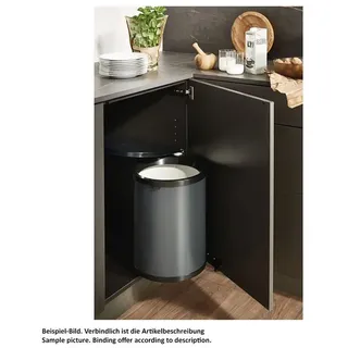 WESCO Einbaumülleimer Abfallsammler Rondo 6 CH, anthrazit/schwarz matt