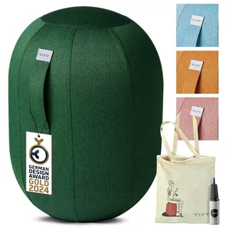 VLUV® KAPSUL NEW LEIV Balancehocker mit Stoffbezug Pine (Grün) Größe M