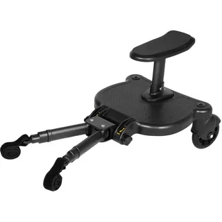 Buggy Board mit Sitz, Trittbrett für Kinderwagen Universal Kinderwagen Brett für Geschwister mit 360° Rädern Verstellbar, für 3-7 Jahre Alte Kinder Belastbar bis 25 kg