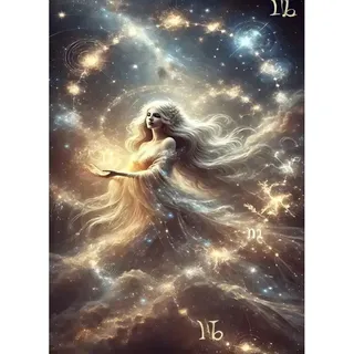 GLIDIAM Diamond Painting Sternzeichen Jungfrau, Diamant Malerei Bilder Jungfrau, 30x40cm DIY Full Drill Basteln Erwachsene, Mosaik Stickerei Kreuzstich Geschenk für Wanddeko Wohnzimmer Schlafzimmer