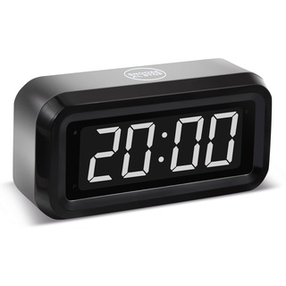 Timegyro wecker digital,led Uhr batteriebetrieben reisewecker klein tischuhr digital,3 Niveaus Helligkeit einstellbar,1.2" LED große Anzeige neben Uhren für Schlafzimmer, Wohnzimmer