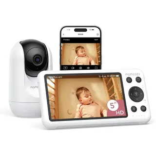 Momcozy BM04 babyphone mit 2 Kamera, 5 Zoll Smart WLAN Baby Monitor