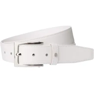 Aigner Gürtel Basic mit S-Schließe silber 126446 weiss-95cm - 95