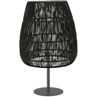 Außen Tischlampe Agnar Rattan – Schirm 38cm , wetterfest, E27, 71 cm hoch