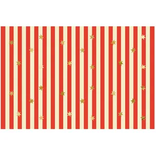 Partydeco OBP7 Einweg-Tischdecke Rechteckig Papier Rot Gold