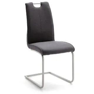 Niehoff Schwingstuhl 2881, Messina grau, Gestell Edelstahl