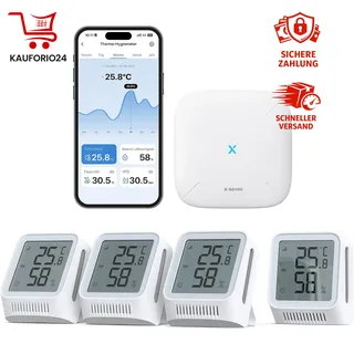 X-Sense WLAN Hygrometer Thermometer Innen mit LCD-Display, STH0A41