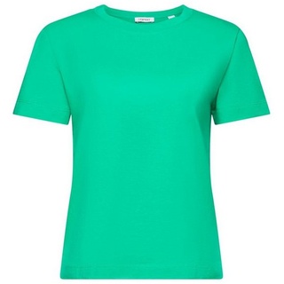 Esprit T-Shirt Baumwoll-T-Shirt mit Rundhalsausschnitt (1-tlg) grün SEsprit