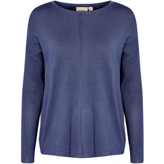 fransa FRLISO Damen Strickpullover Feinstrick Pullover Langarm Rundhals Loose fit, Größe:XS, Farbe:Navy Blazer (193923) - XS