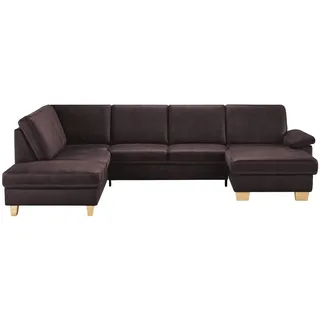 meinSofa Wohnlandschaft Kunstleder Samu ¦ rot ¦ Maße (cm): B: 316 H: 90 T: 235.0
