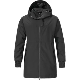 Schöffel Parka Style Bohorok WMS, wasserdichter Regenparka aus recyceltem Material, atmungsaktive Allwetterjacke mit Oversize-Passform, black, 42