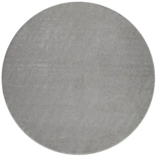 KADIMA DESIGN Kurzflorteppich 120 x 120 cm Silber