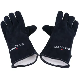 SANTOS BBQ-Handschuhe aus Leder, schwarz (Paar)