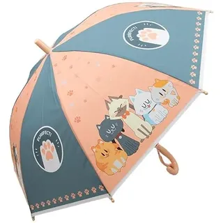 Kinderschirm | Regenschirm | Schirm | Namenschild am Griff | Ø 80 cm | Katzen | Apricot