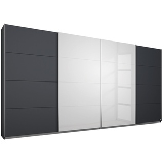 Schwebetürenschrank - grau metallic - 2 Spiegeltüren - 360x211 cm