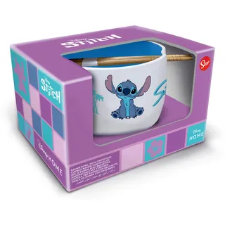 Disney Suppenschale Stitch, Weiß, Keramik, 13.7x13.7x18 cm, Essen & Trinken, Geschirr, Teller, Suppenteller
