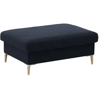 Pouf FLEXLUX "Fiore", blau (royal blau), B:97cm H:34cm T:66cm, Aluminium, Holz teilmassiv, Poufs, Pouf, Kaltschaum, Füße Alu+ Eiche