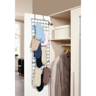 Hängeaufbewahrung RUCO "Organizer für Accessoires", silber (silberfarben), B:31cm H:110cm T:0,5cm, Kunststoff, Aufbewahrungsboxen, Kleideraufbewahrung für Schranktür oder Kleiderstange, Made in Germany