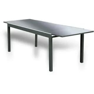 Home Deluxe Gartentisch SOL ausziehbar 180-240 x 90 x 75 cm Grau