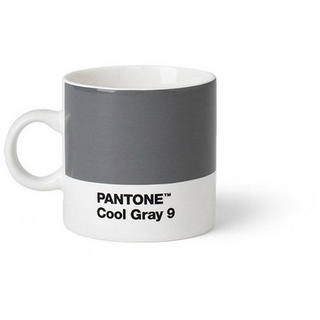 PANTONE Kaffeeservice, Fine Bone, Fine Bone, PANTONE Porzellan Espressotasse, dickwandig, spülmaschinenfest, 120ml grau