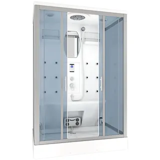AcquaVapore Dampfdusche Sauna Dusche Duschkabine D27-EH-EC-EA 140x90 cm MIT 2K Scheiben Versiegelung