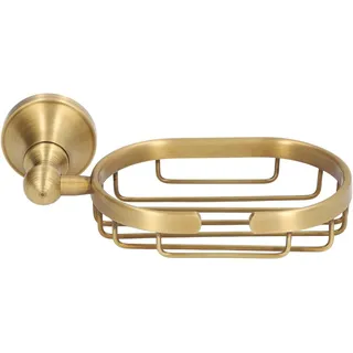 Goldfarbene, An Der Wand Montierte Seifenschale Aus Edelstahl Im Vintage-stil, Die Auch Als Schwammhalter Verwendet Werden Kann Und Sich Für Zuhause, Badezimmer Und Küche Eignet.