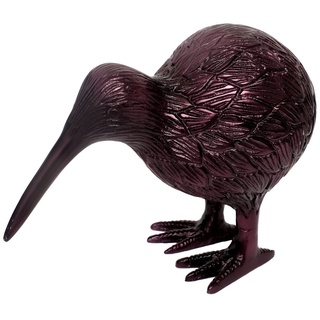 Brillibrum Design Kiwi Tier Deko Figur Vogel Australien Tierfigur Nationalsymbol von Neuseeland Glücksbringer Animal Kiwi Deko Skulptur, Größen Name: 9x9x12cm (HxBxT), Material: Bronze-Lila