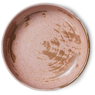 HKliving - Chef Ceramics tiefer Teller, Ø 21,5 cm, rustic pink