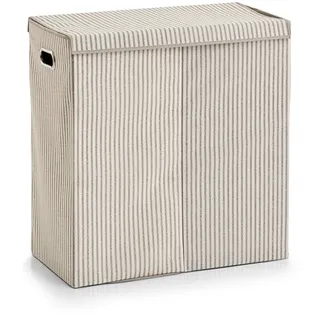 Zeller Present Zweikammer-Wäschekorb, in beige