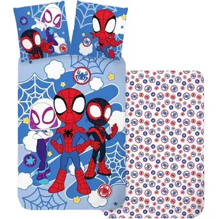 BrandMac Spiderman Spidey Light Kinderbettwäschebezug 100×135 cm - Blau