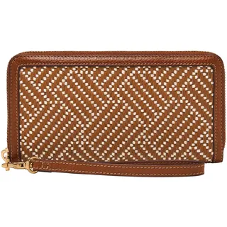 FOSSIL Geldbörse Logan RFID Zip Around Clutch Neutral Multi