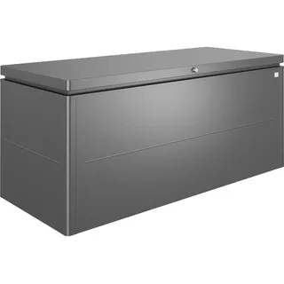 Biohort Kissenbox, Dunkelgrau, Metall, 200x90x85 cm, Deckel aufklappbar, regenabweisend, wetterbeständig, Aufbewahrung & Schutzhüllen, Gartenboxen