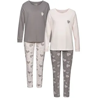 VIVANCE DREAMS Damen Pyjama rosa/grau Gr.32/34