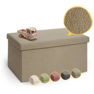 Laleni Sitzbank mit Stauraum Boucle 76 x 38 x 38 cm Braun