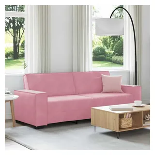 vidaXL Couch Samt 3-Sitzer Rosa