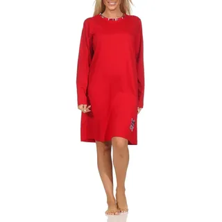 normann Nachthemd mit niedlichem Tiermotiv Rot 40/42