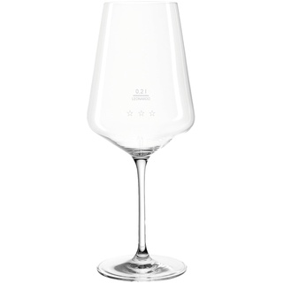 LEONARDO HOME Rotweinglas Puccini Gastro-Edition, Geeichtes Weinglas mit 0,2 l - Eichung und 0,1 l - Hilfslinie, Randvollfüllung 750 ml, Genormtes Glas für Hotel & Gastronomie, 1 Stück