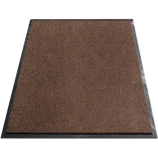 Fußmatte Schmutzfangmatte Monochrom Fixgrößen, Viele Farben & Größen, Floordirekt, Höhe: 7 mm braun 90 cm x 150 cm x 7 mm