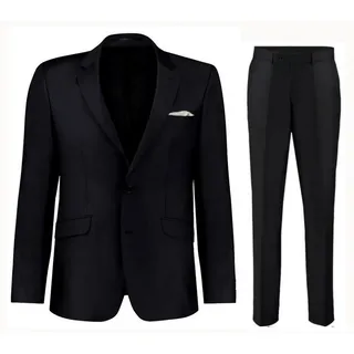Freiherr von Falkenhausen Anzug S 150 schwarz Super 150 slim fit 100% Schurwolle „lusso extraleggera“ slim fit / Super 150 extra feine Schurwolle ca. 150 gramm 56