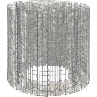 Relaxdays Runde Gabione Steinkorb 90 × 80 × 90 cm