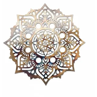 LOVIVER Wanddeko Metall Mandala Wandkunst aus Eisen Dekorative Wandbilder | in Schichten Gefertigt für Harmonische Raumgestaltung für Wohnzimmer Balkon Hochzeit Dekoration
