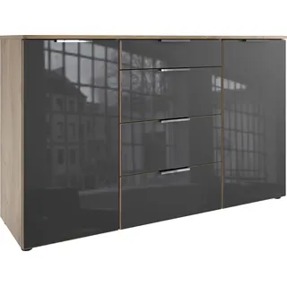 WIMEX Kombikommode 135 x 84 x 41 cm Grau / Schwarz
